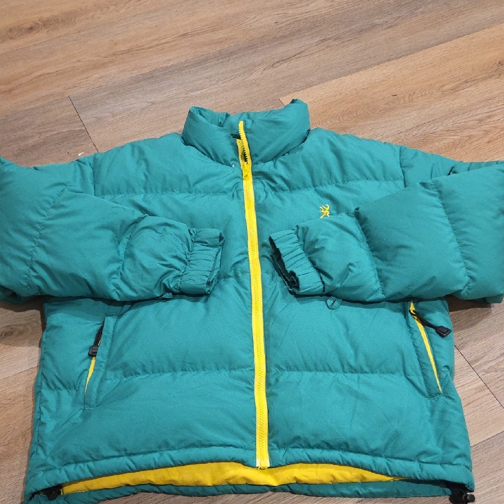 Browning Teal Ski Jacket with Yellow Accents